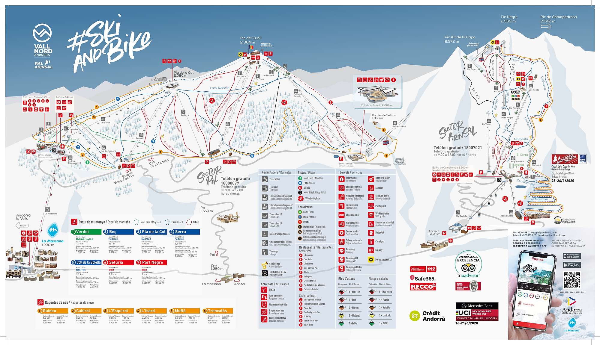 Pal Arinsal ski area map