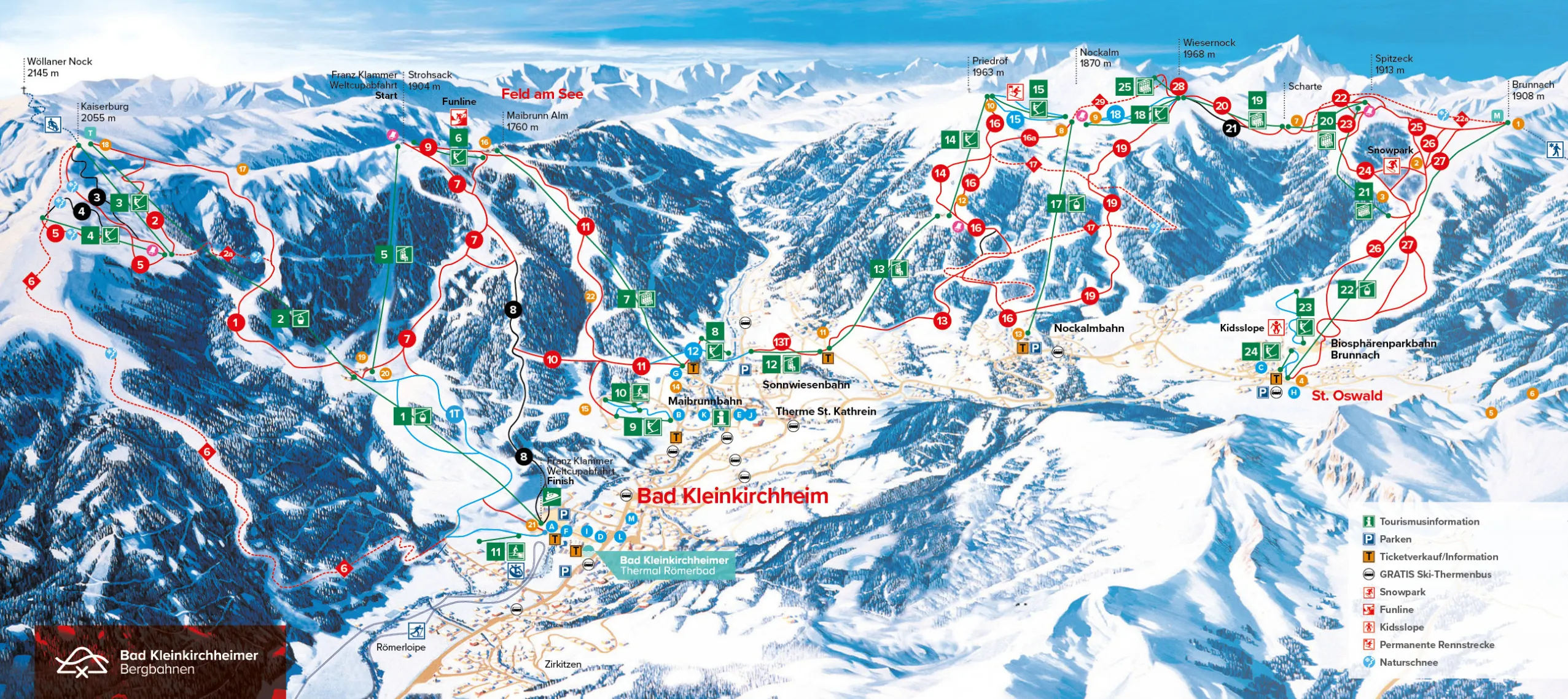 Bad Kleinkirchheim ski area map