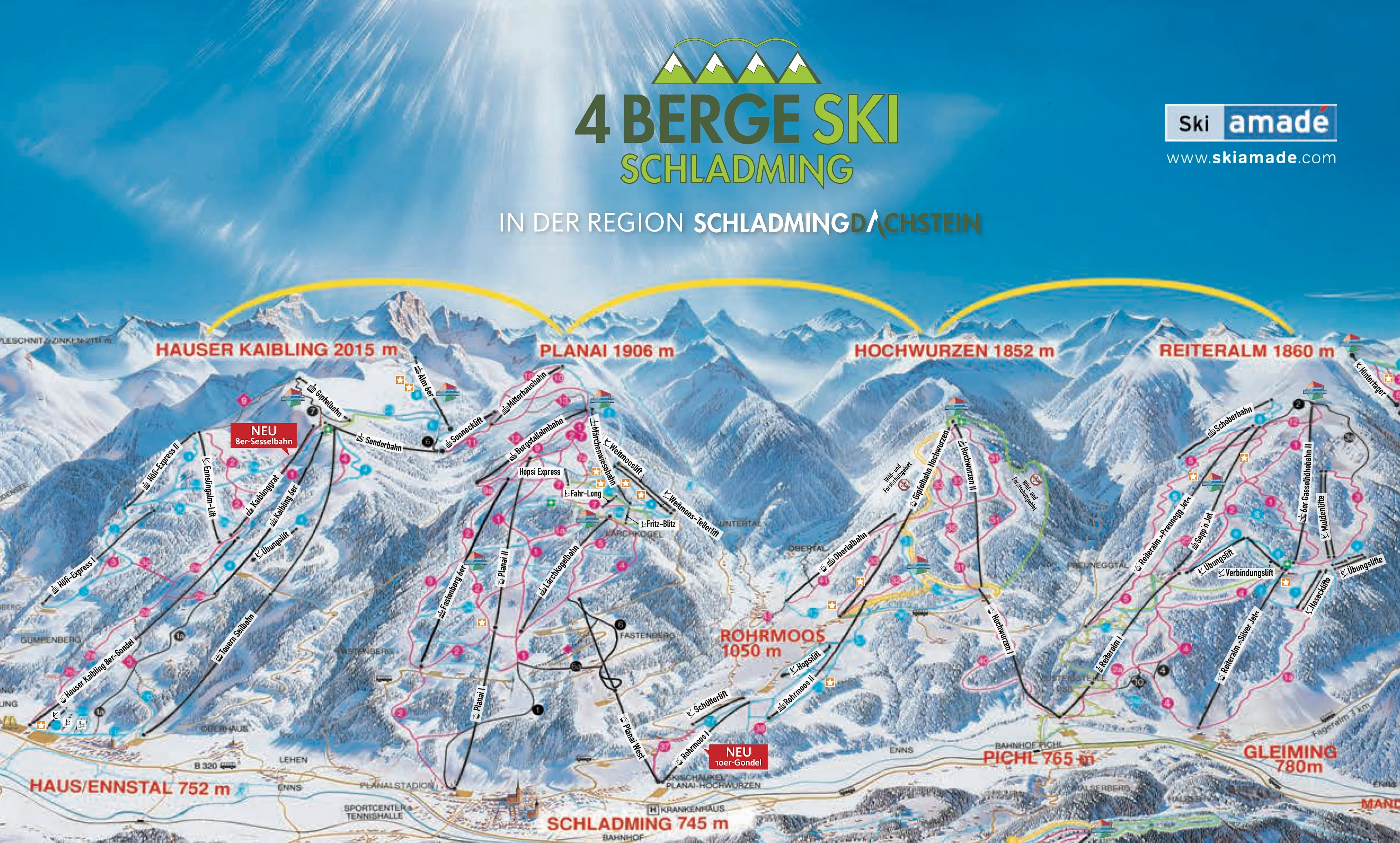 Schladming-Dachstein ski area map