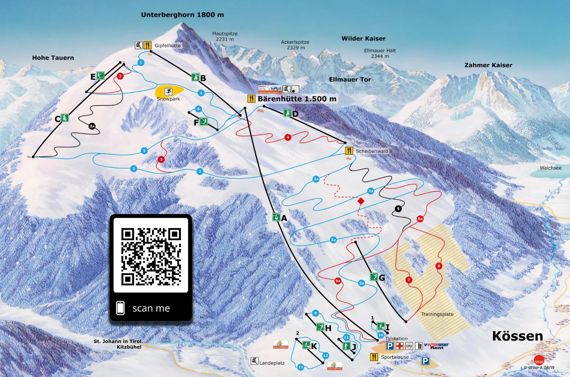 Hochkössen ski area map