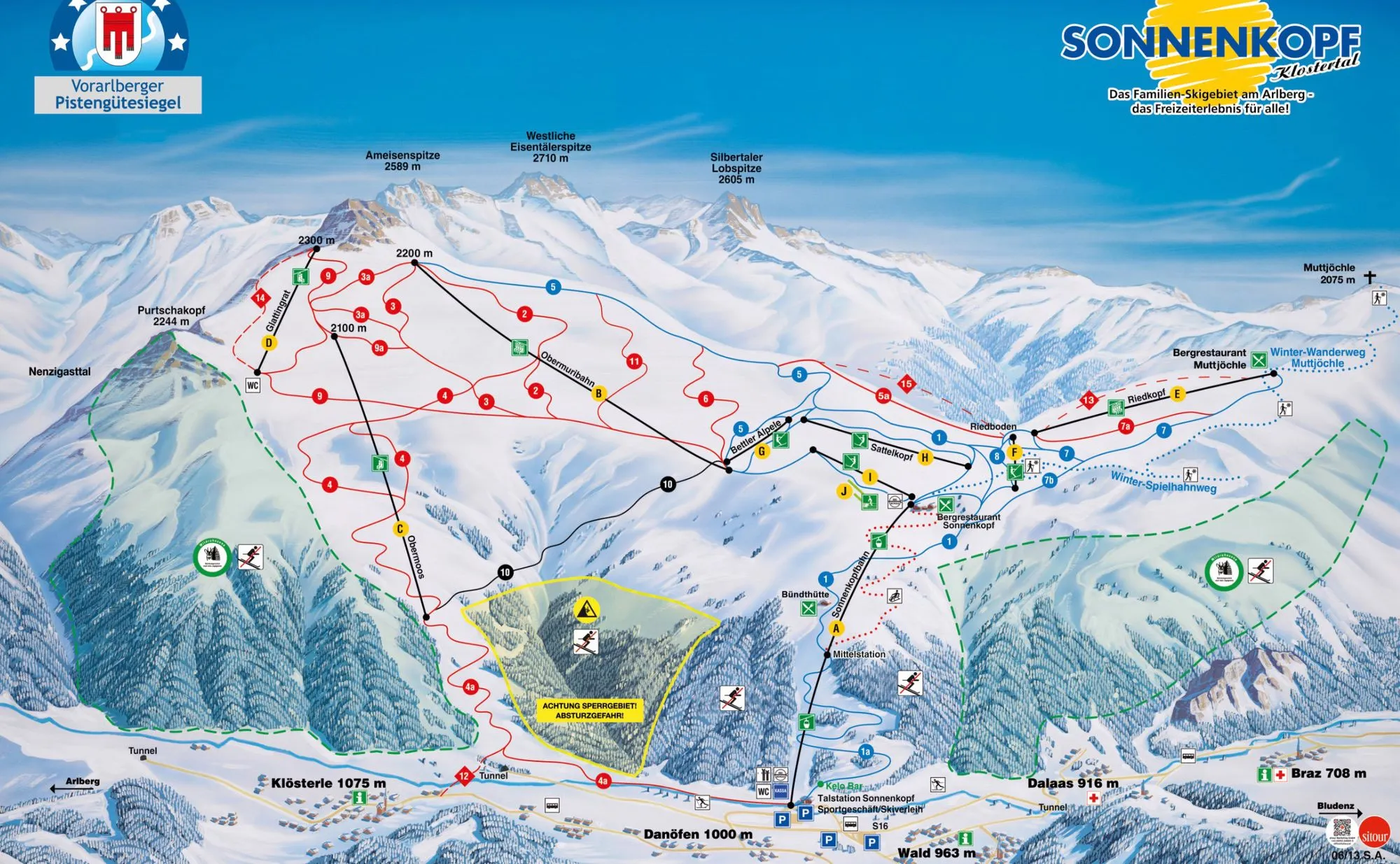 Sonnenkopf ski area map