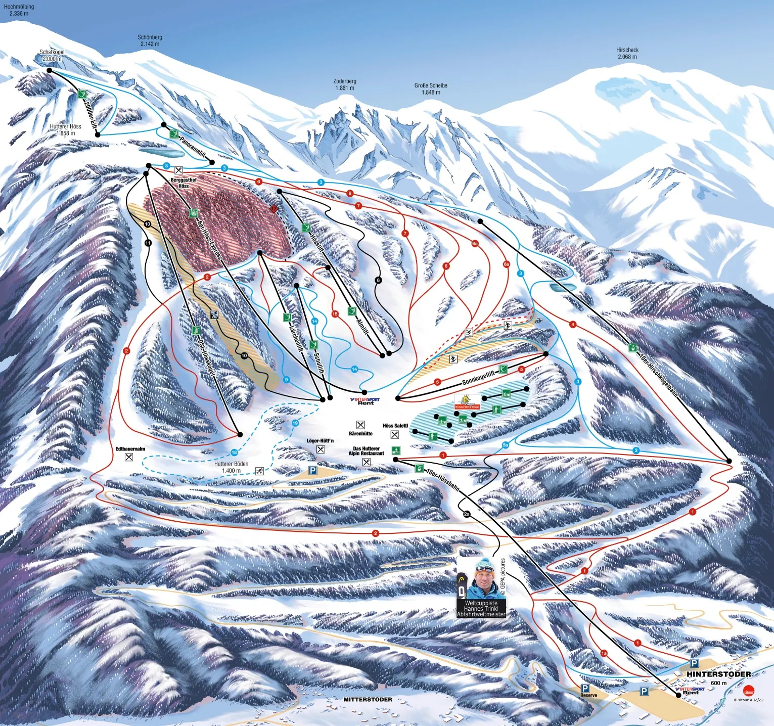 Hinterstoder ski area map