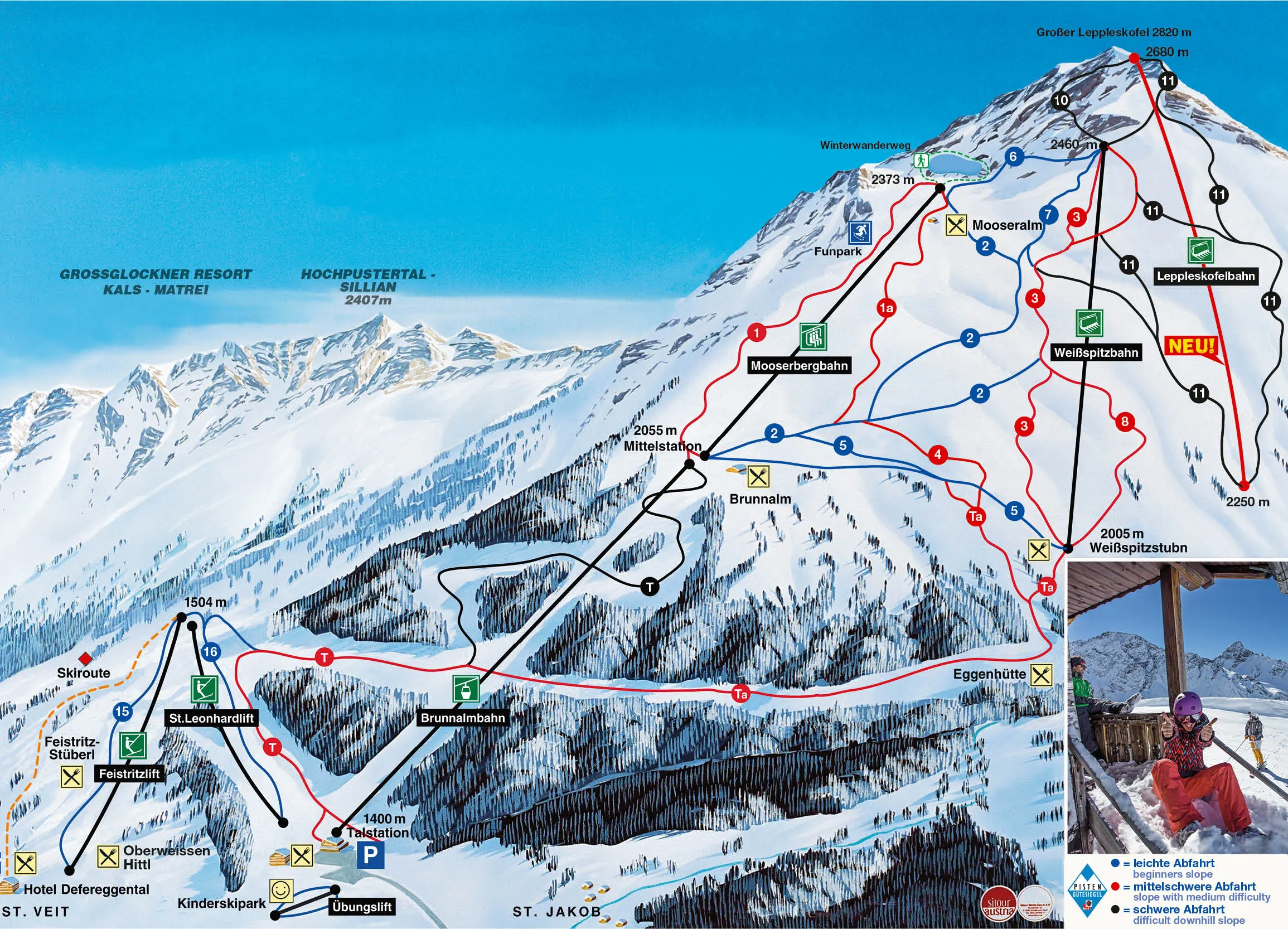 Skizentrum St. Jakob im Defereggental ski area map