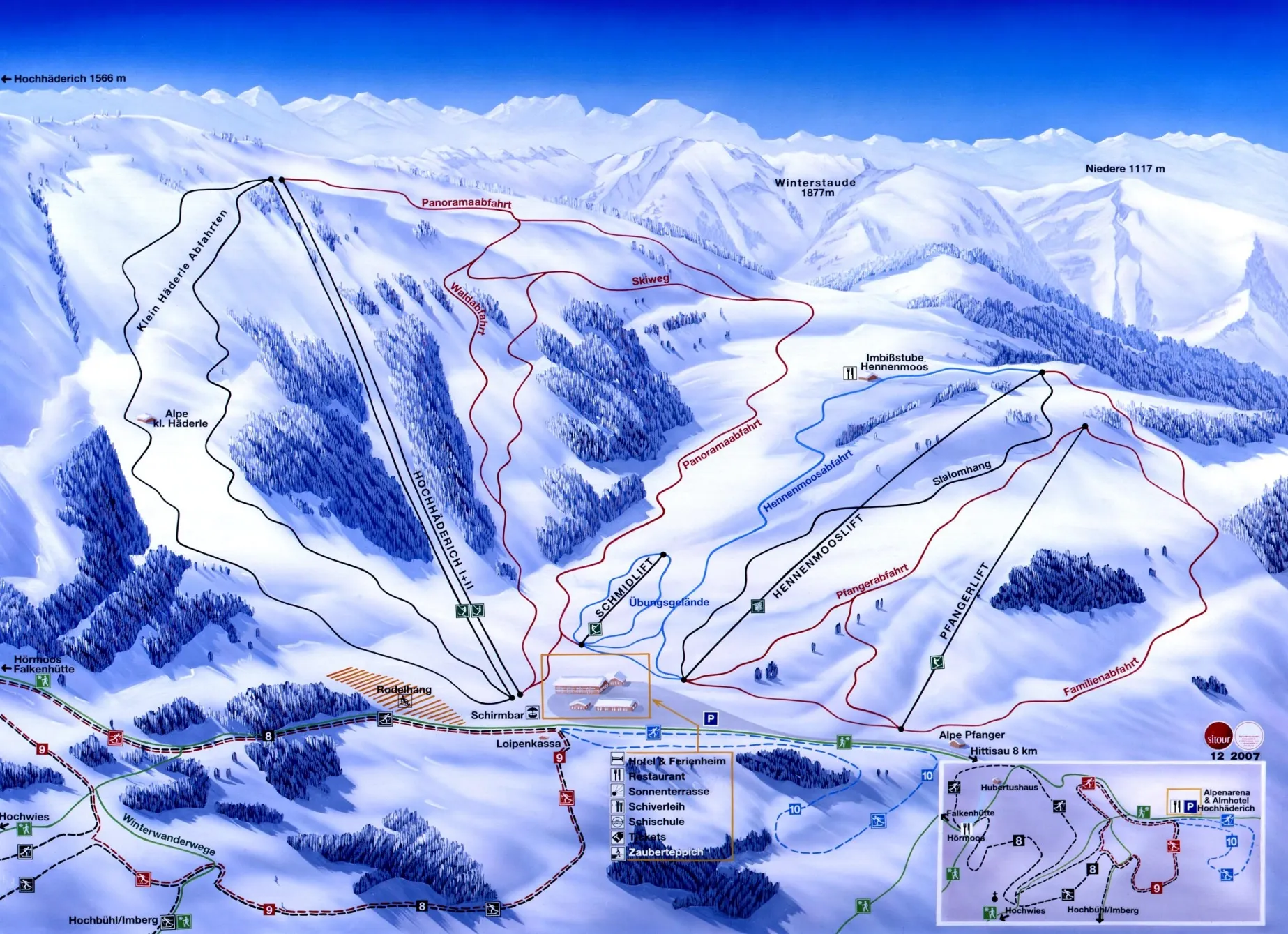 Alpenarena Hochhäderich ski area map