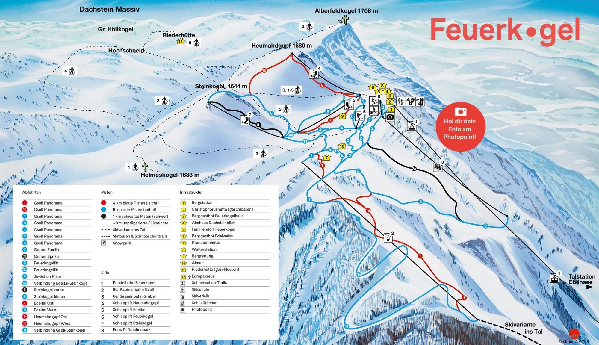 Feuerkogel ski area map