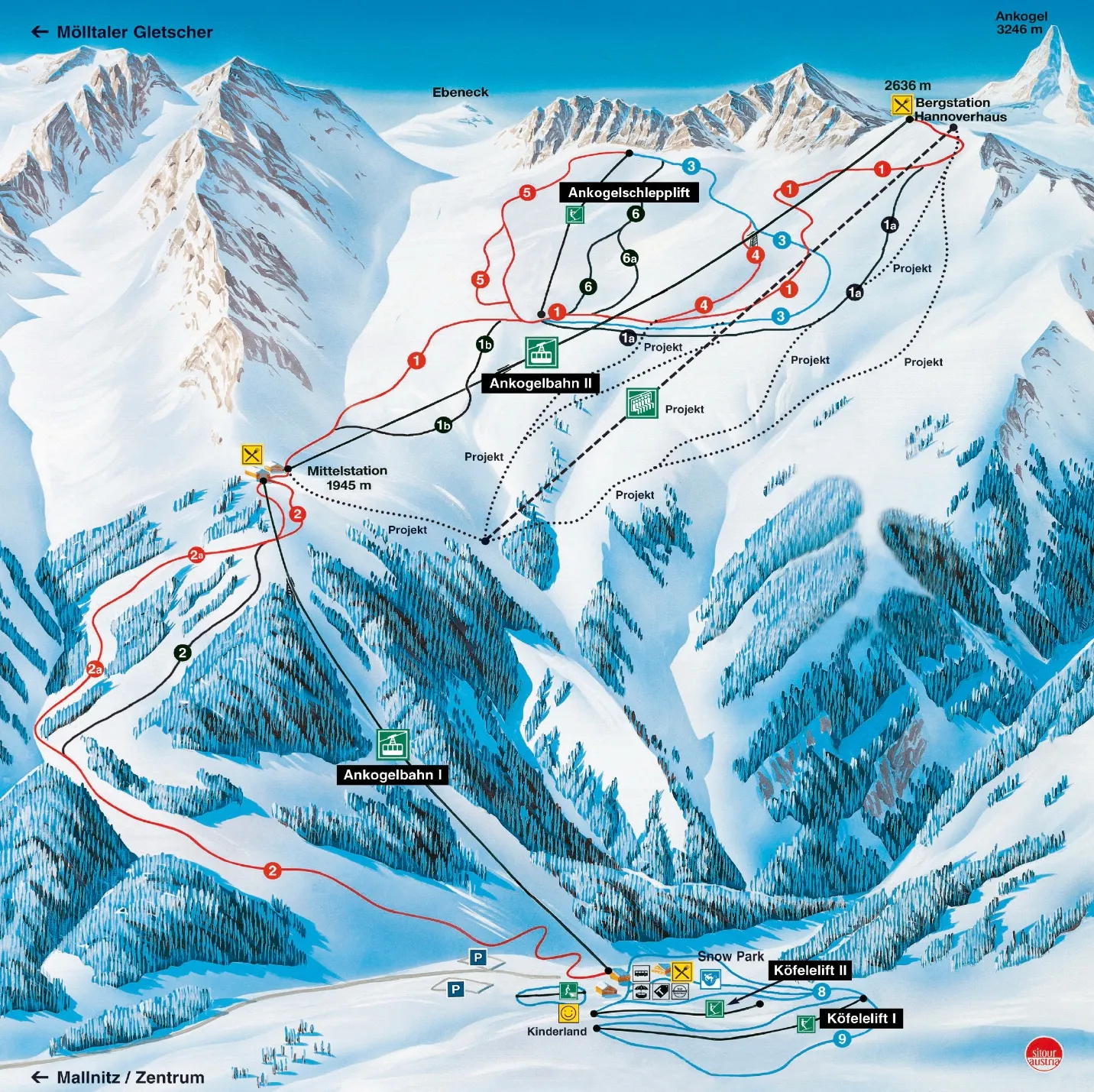 Ankogel ski area map