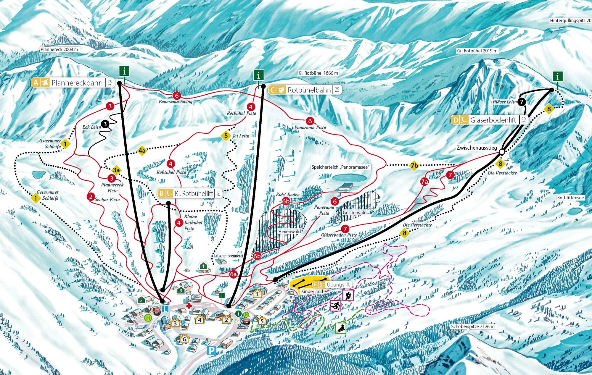 Planneralm ski area map