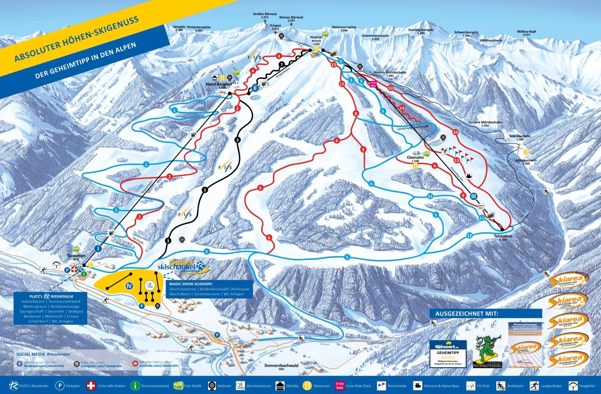 Riesneralm ski area map