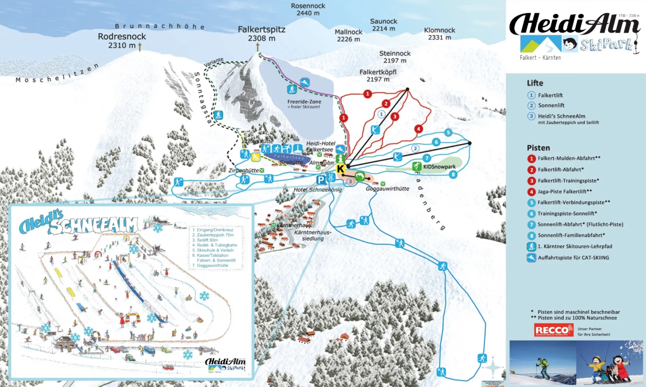 Heidi Alm ski area map
