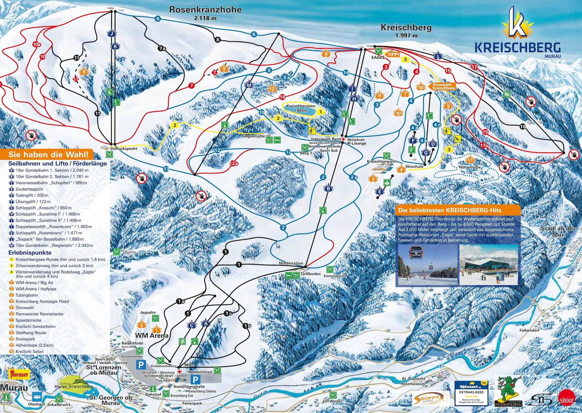 Kreischberg ski area map