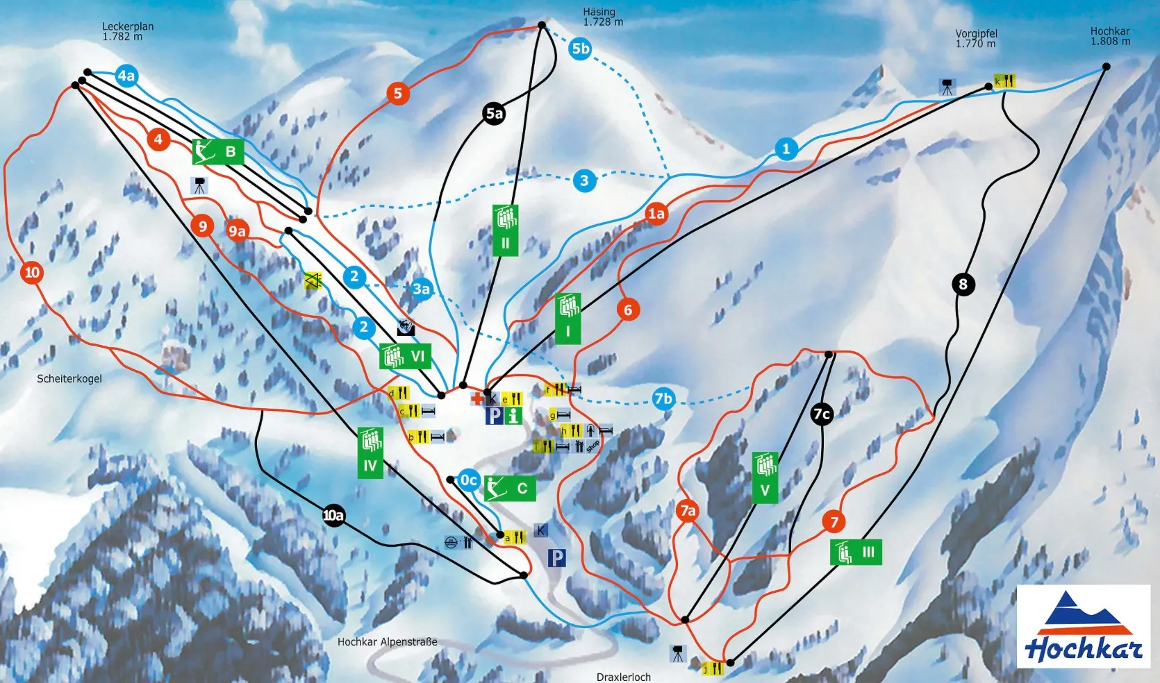 Hochkar ski area map