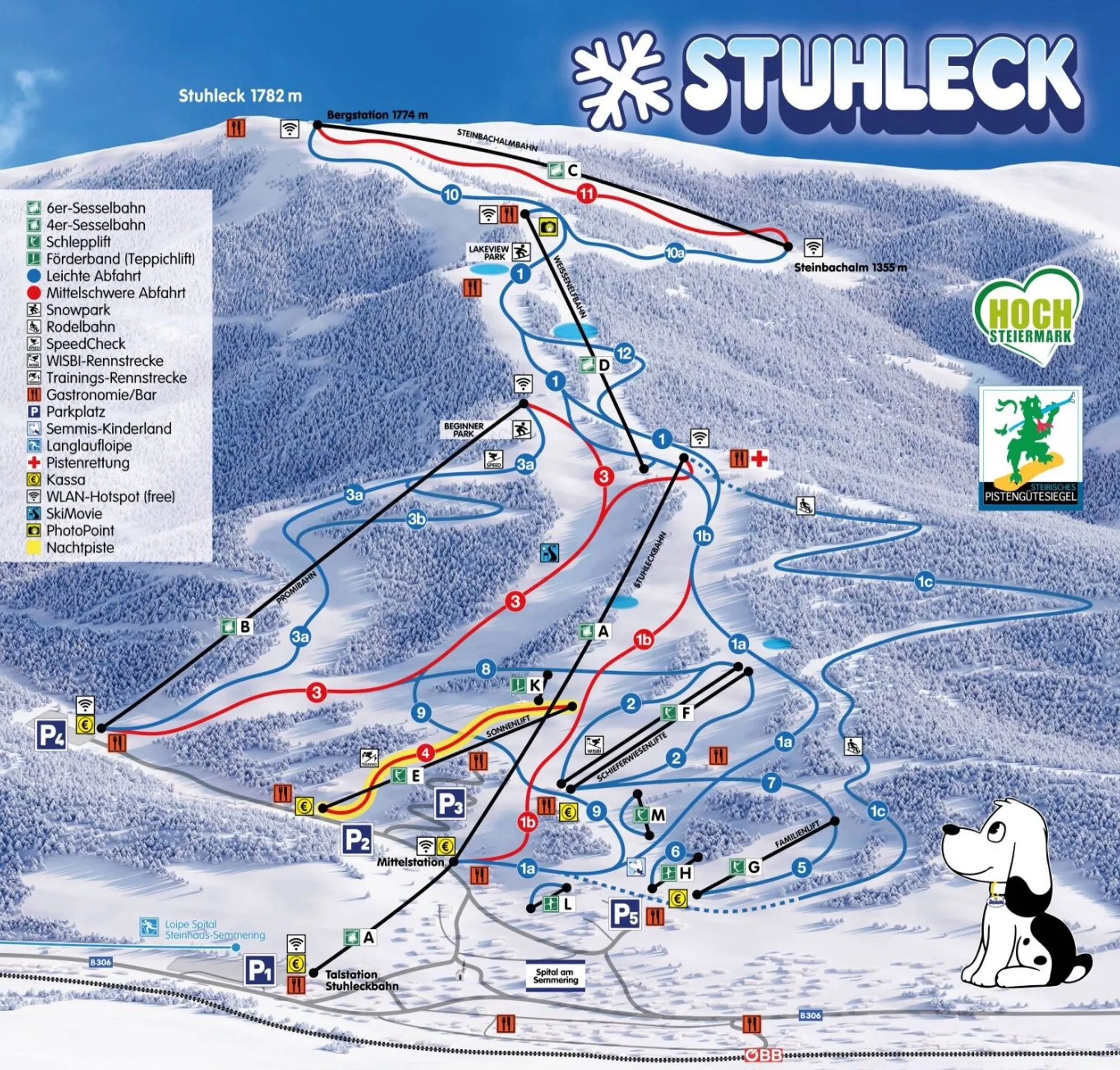 Stuhleck ski area map