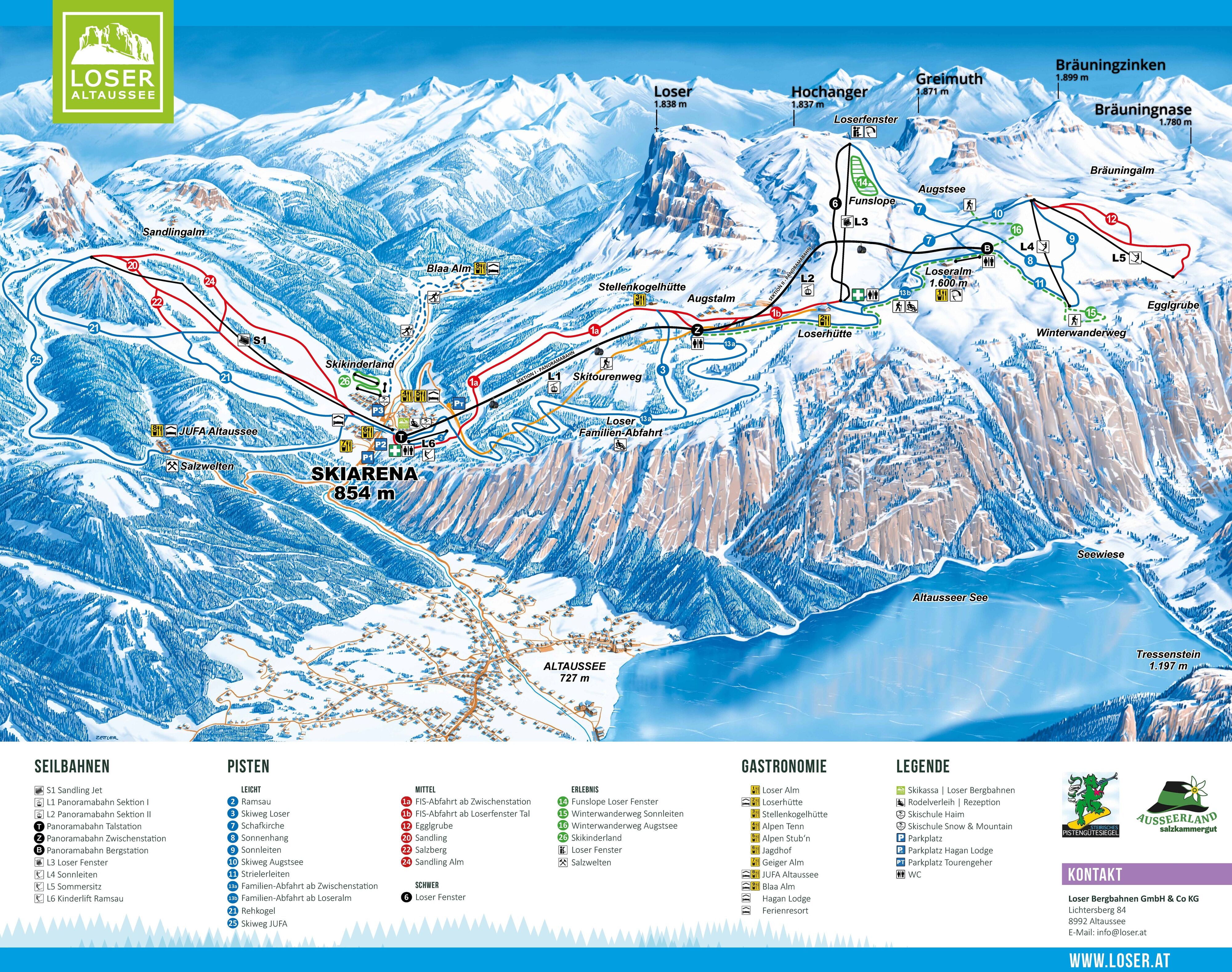 Verlierer – Altaussee ski area map