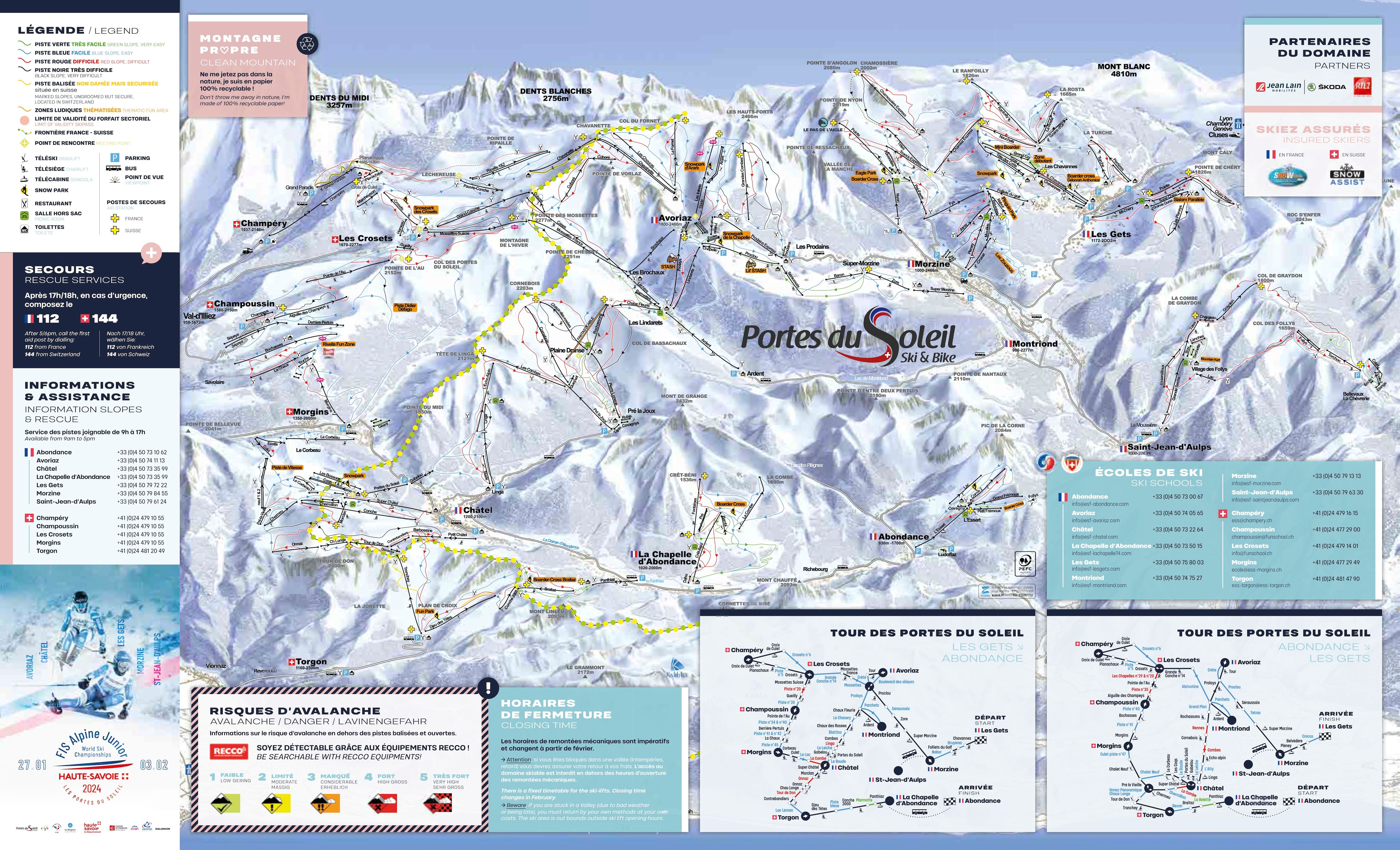 Portes du Soleil ski area map