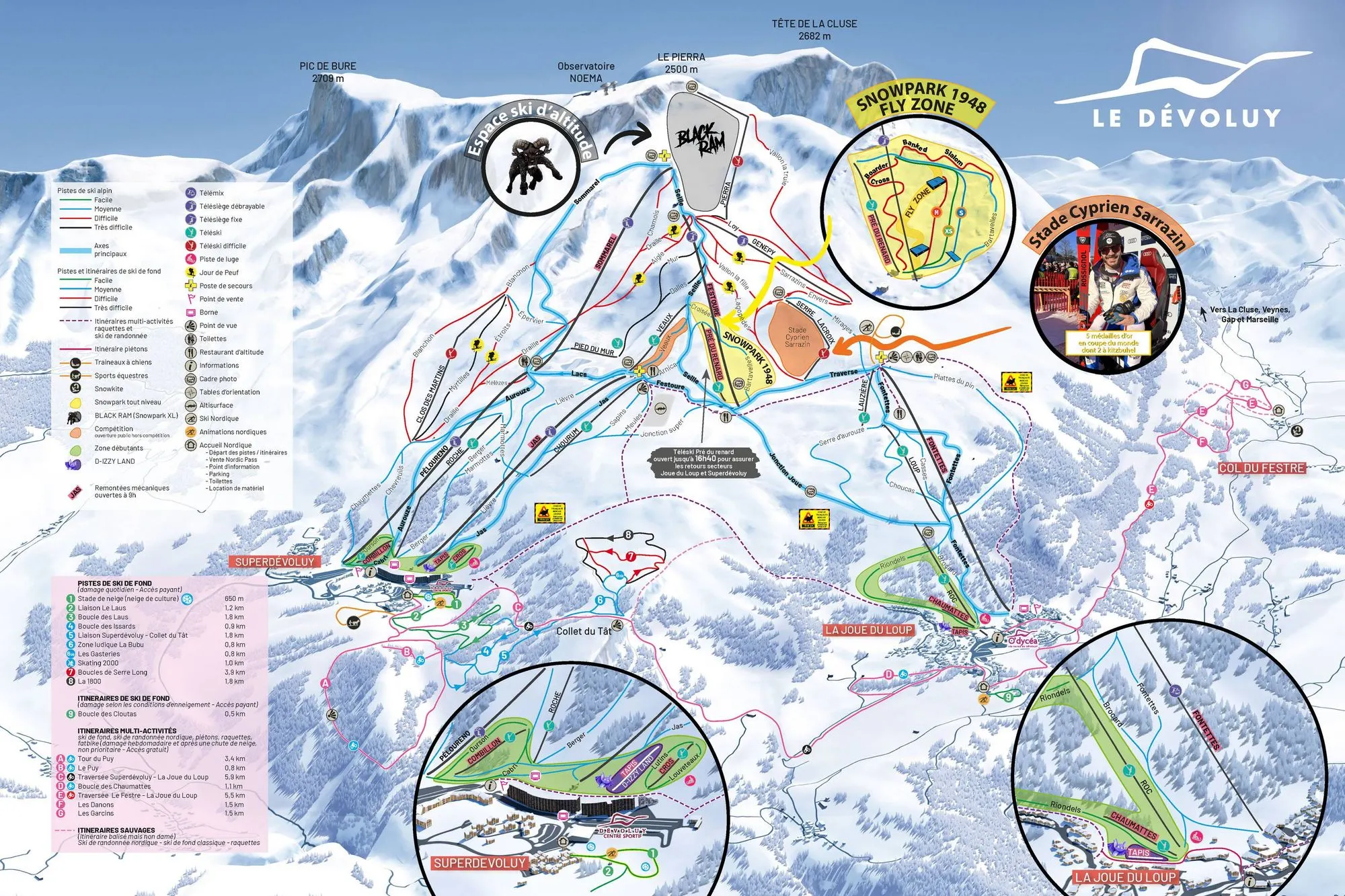 Dévoluy ski area map