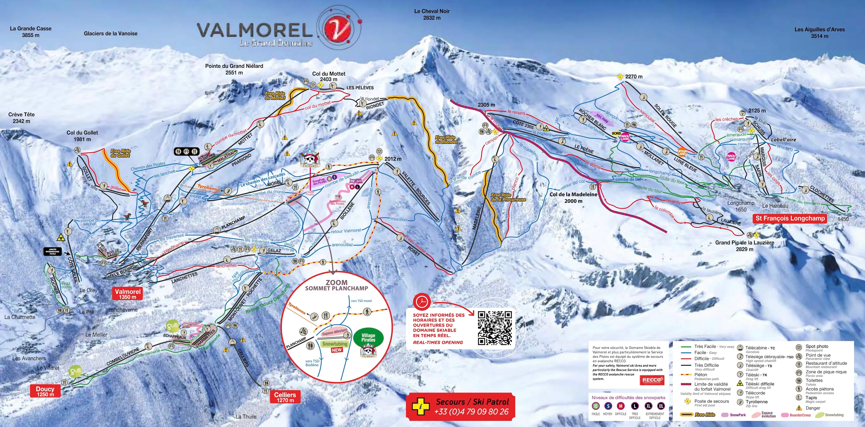 Le Grand Domaine ski area map