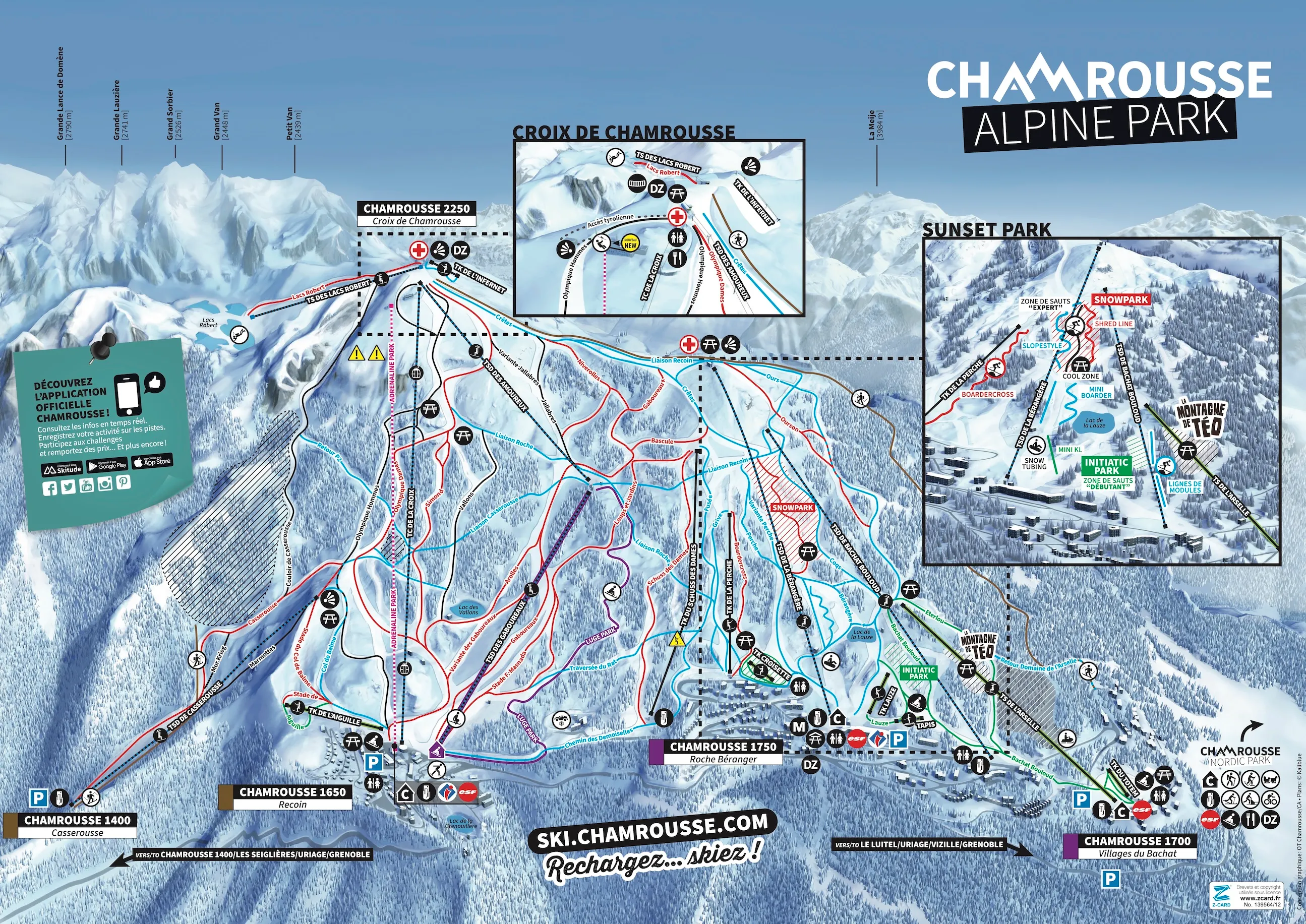 Chamrousse ski area map
