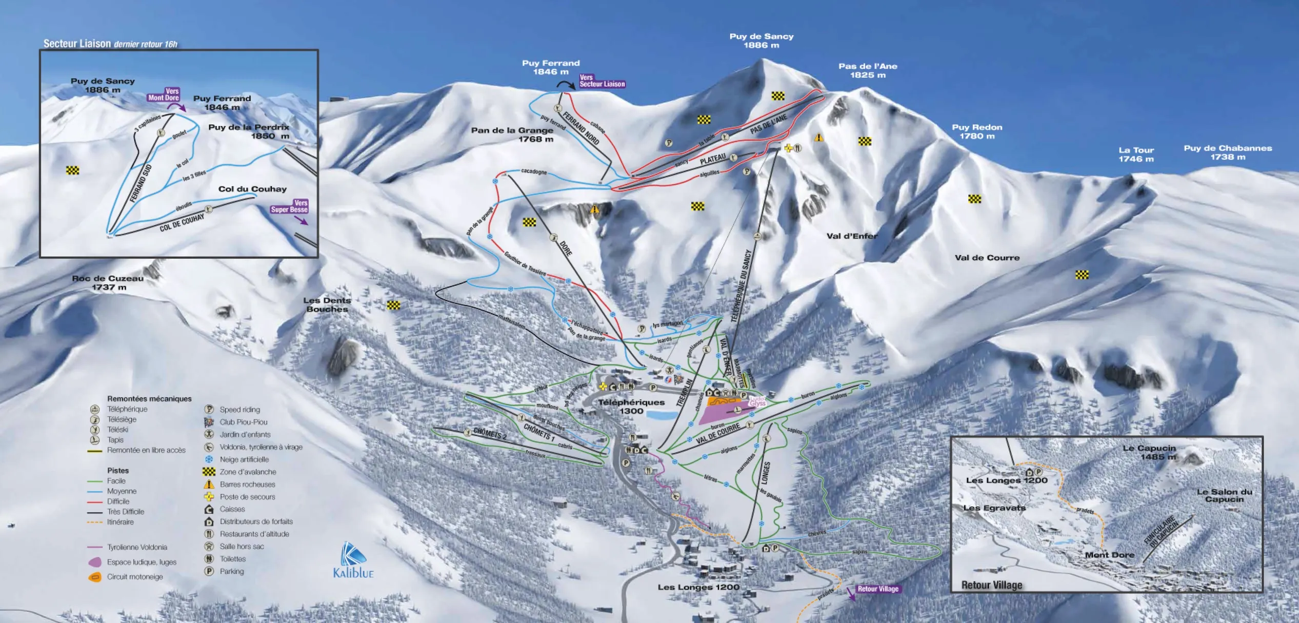 Le Mont-Dore ski area map