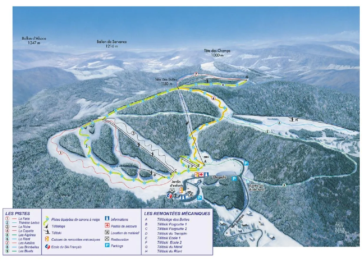 Ventron ski area map