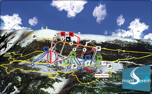 Mont Serein ski area map