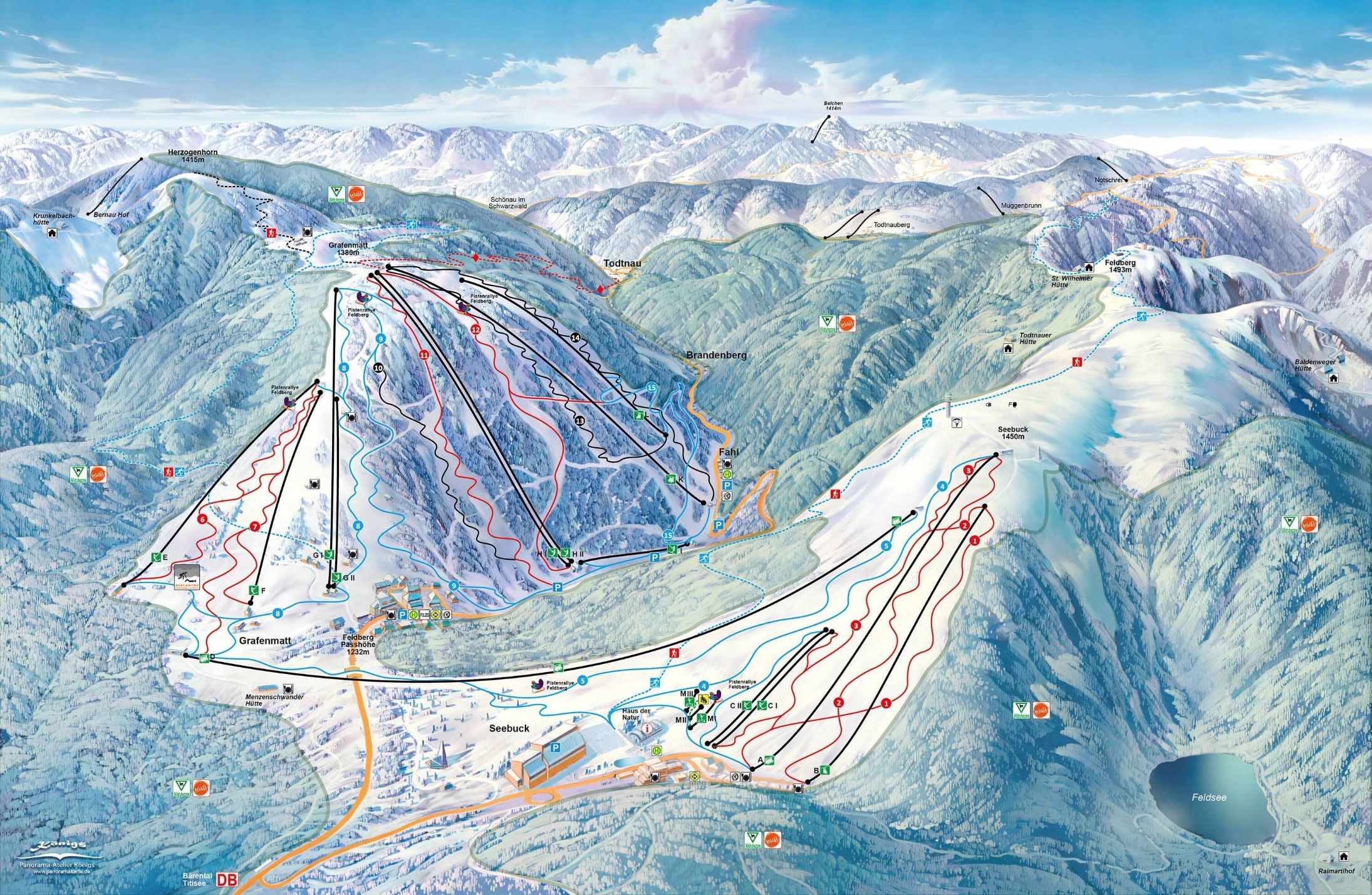 Feldberg ski area map