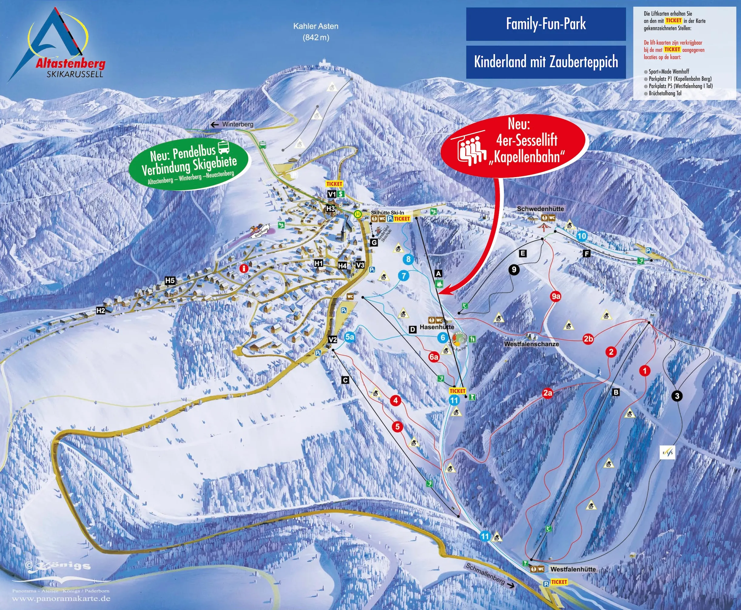 Skikarussell Altastenberg ski area map