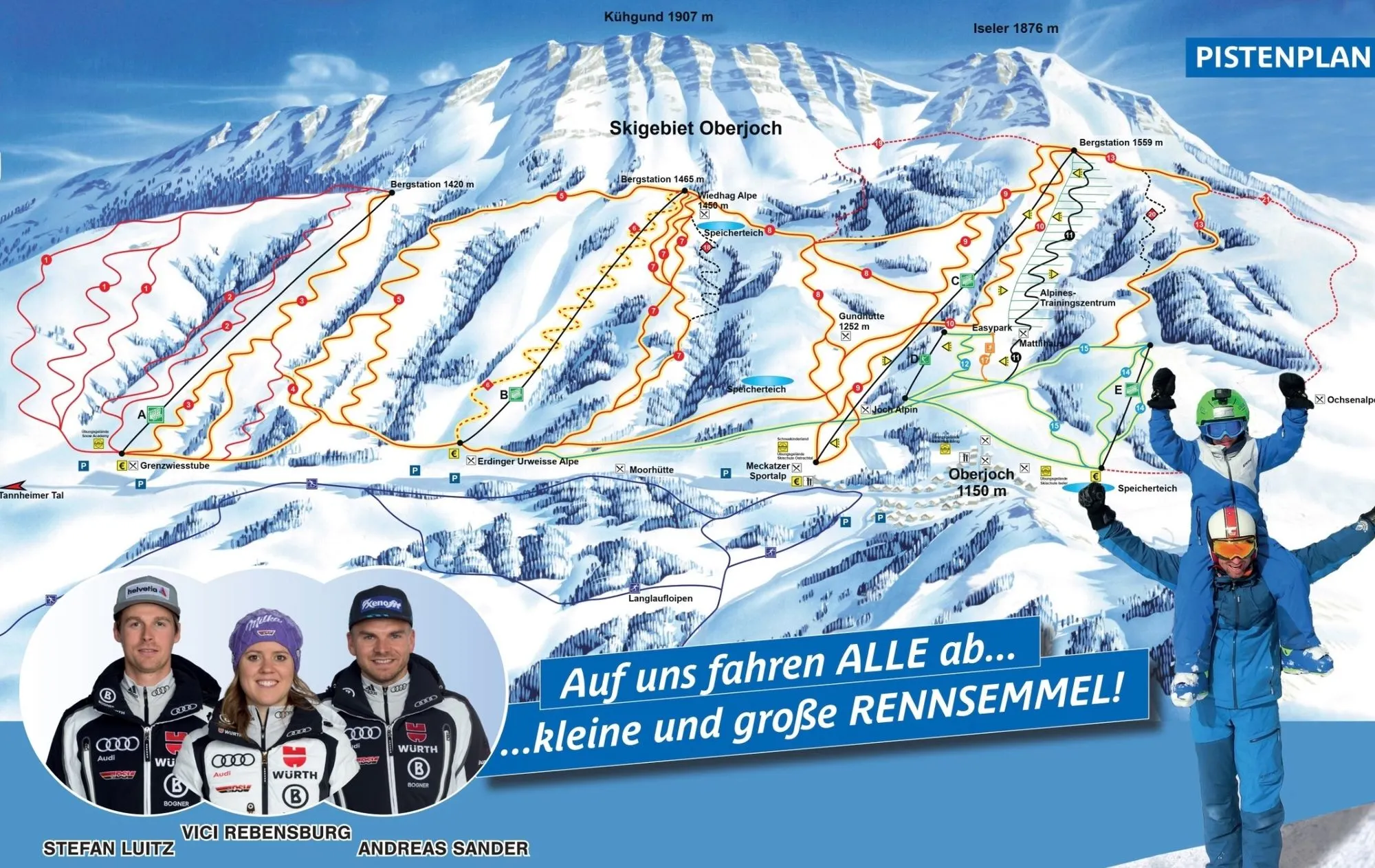 Oberjoch ski area map