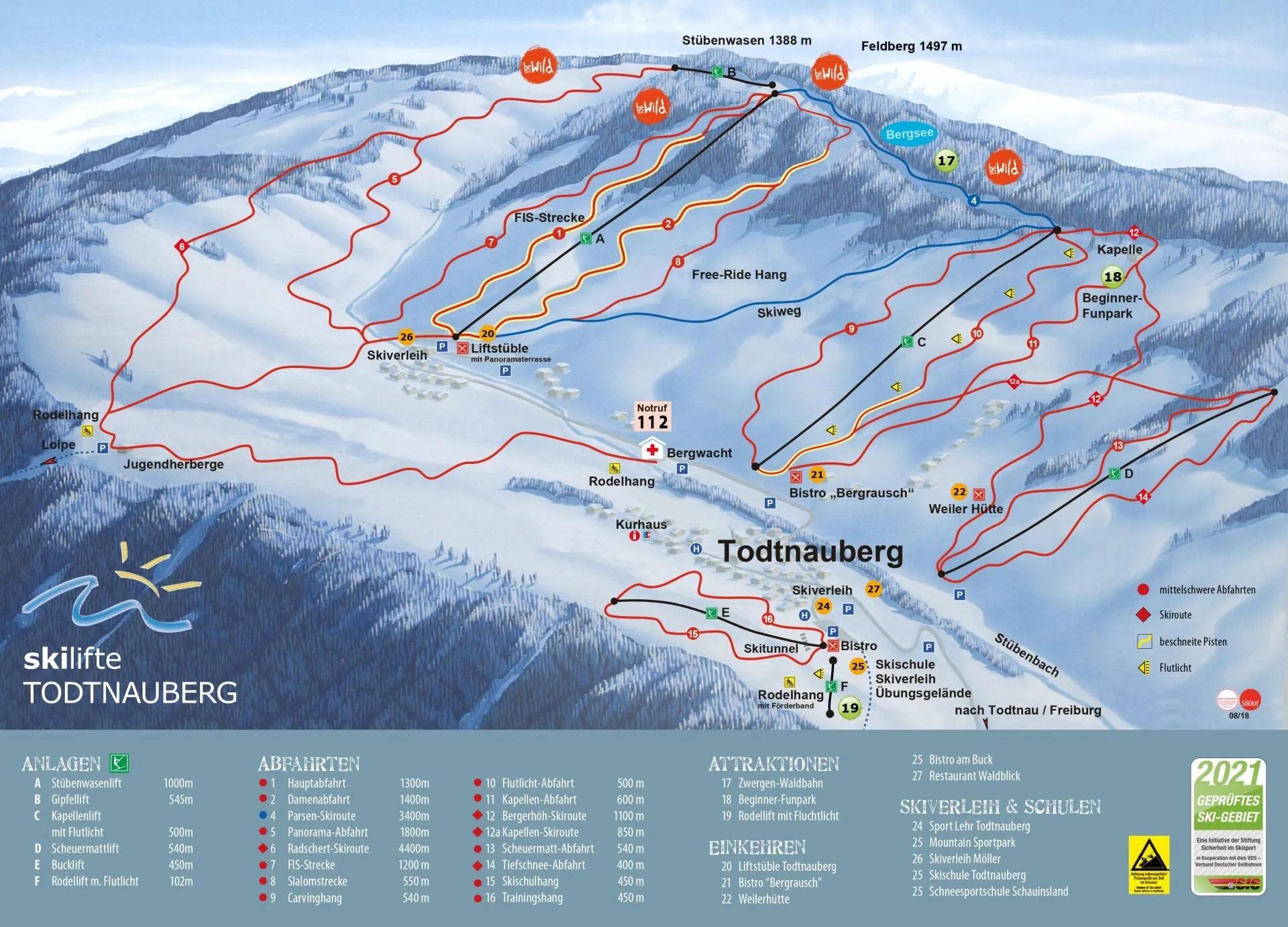 Todtnauberg ski area map