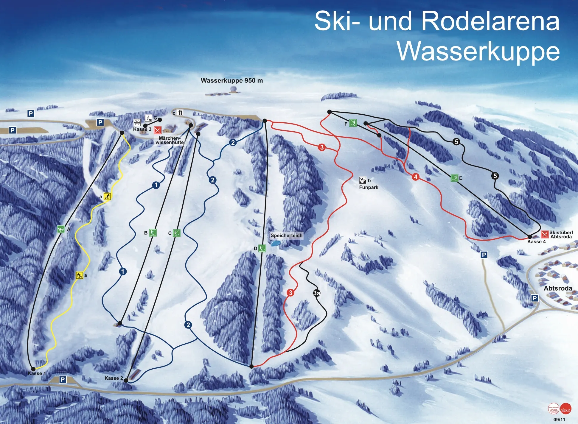 Wasserkuppe ski area map