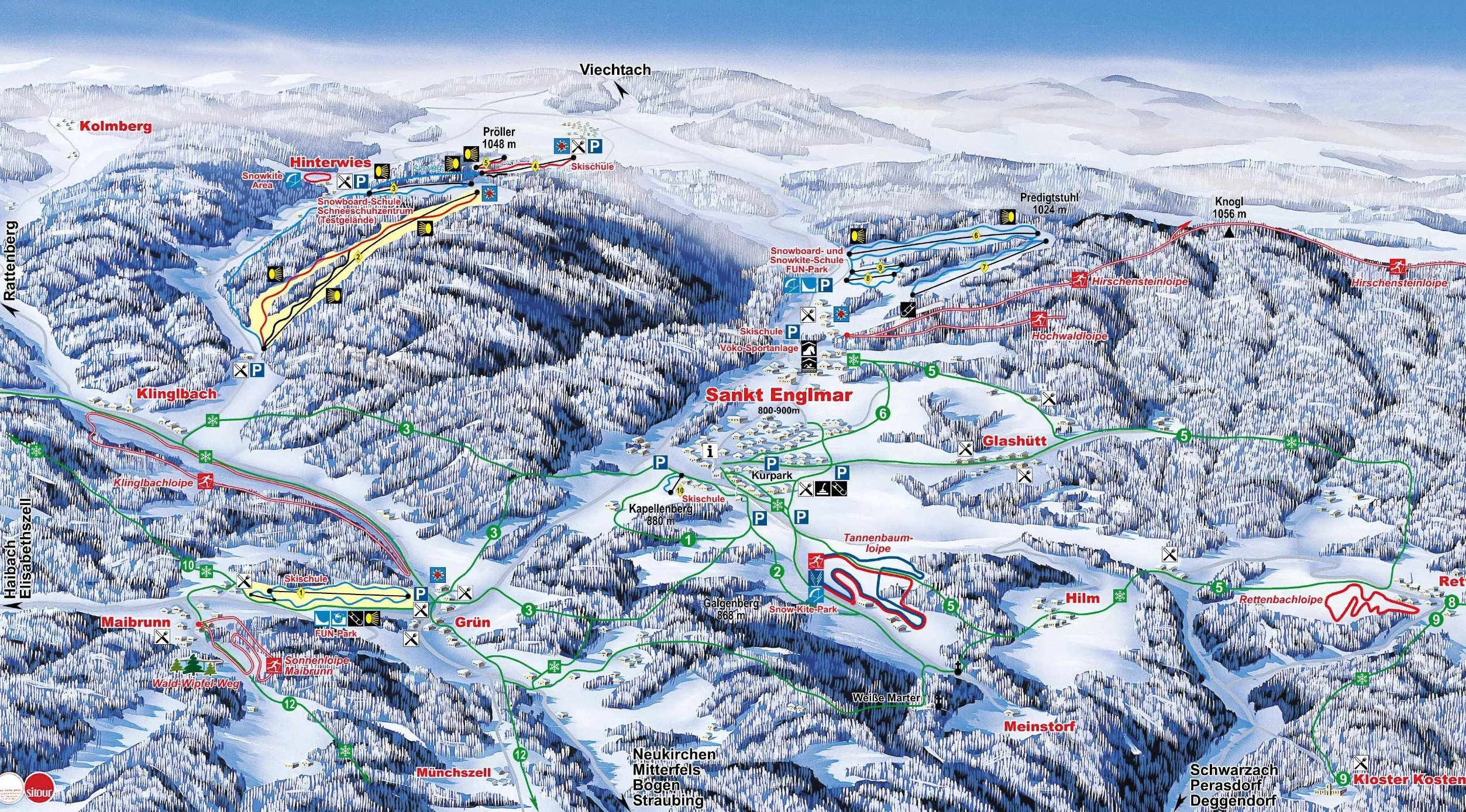 Sankt Englmar ski area map