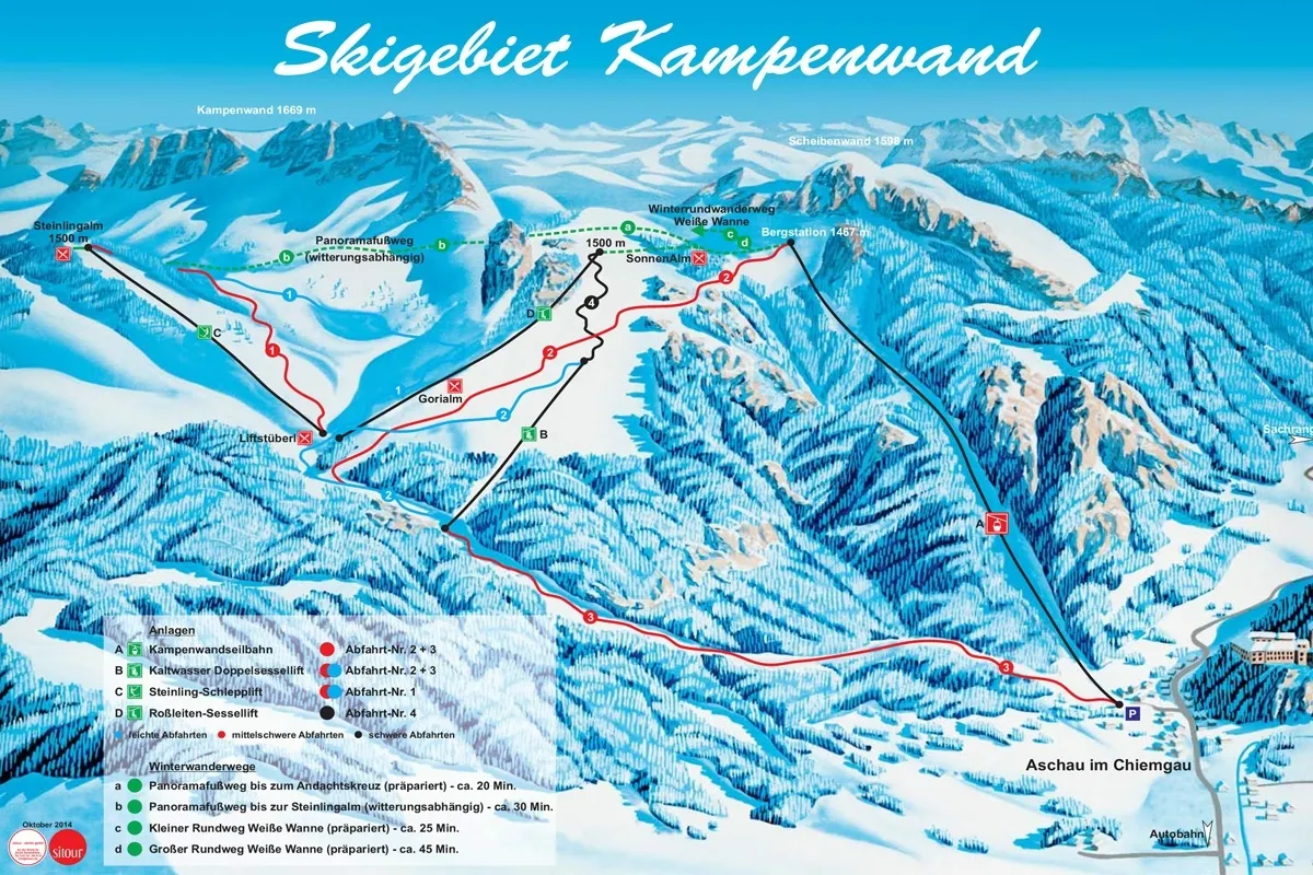 Kampenwand ski area map