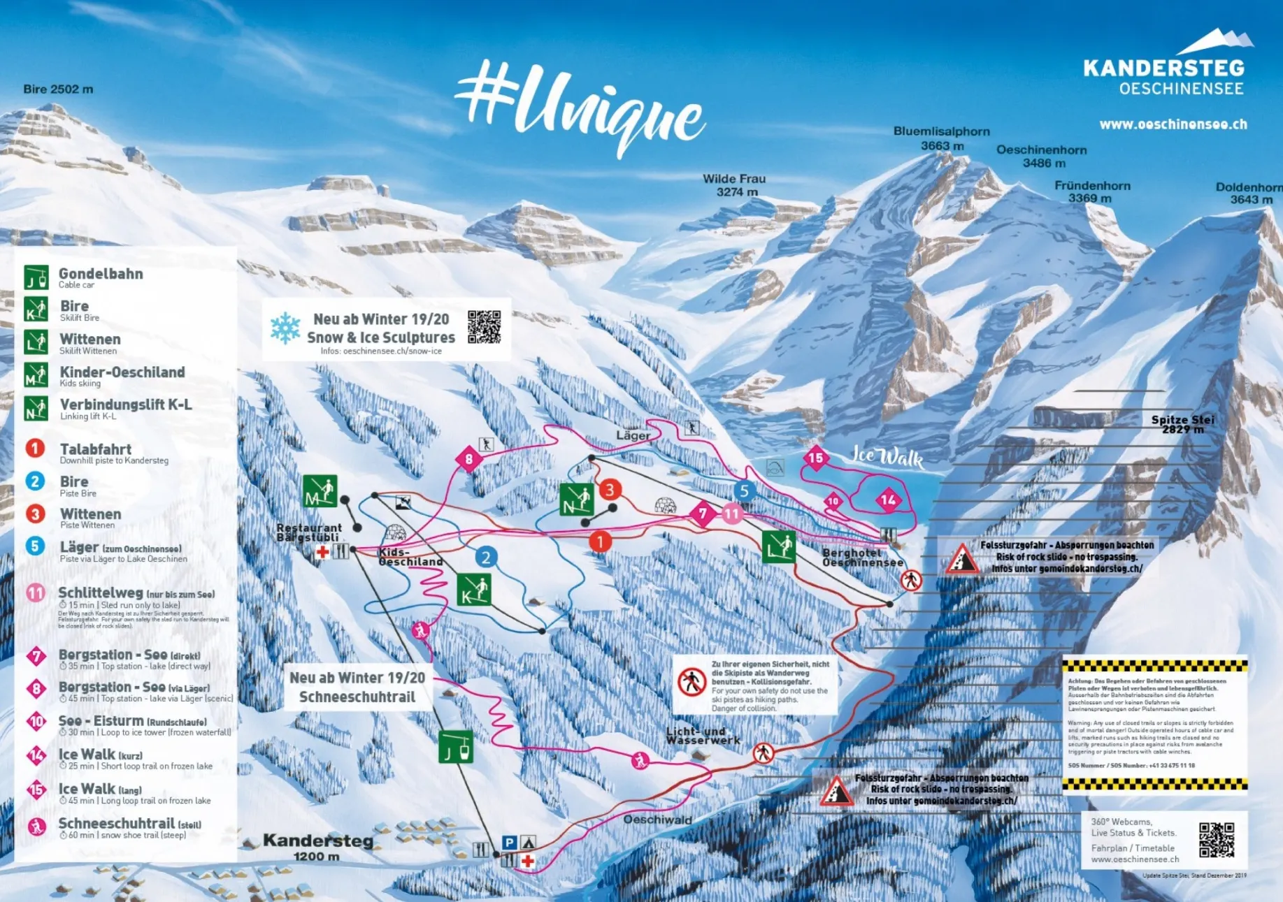 Kandertal ski area map