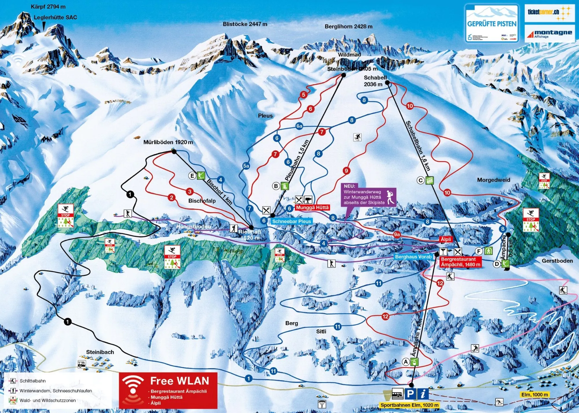Orme ski area map