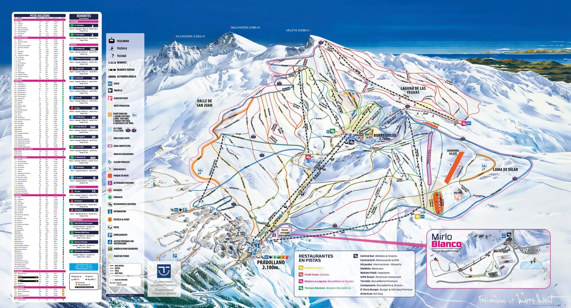 Sierra Nevada ski area map