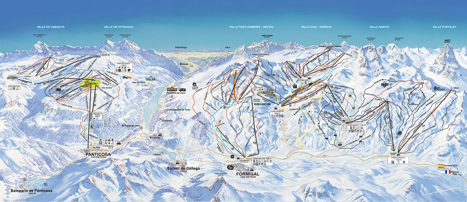Panticosa ski area map