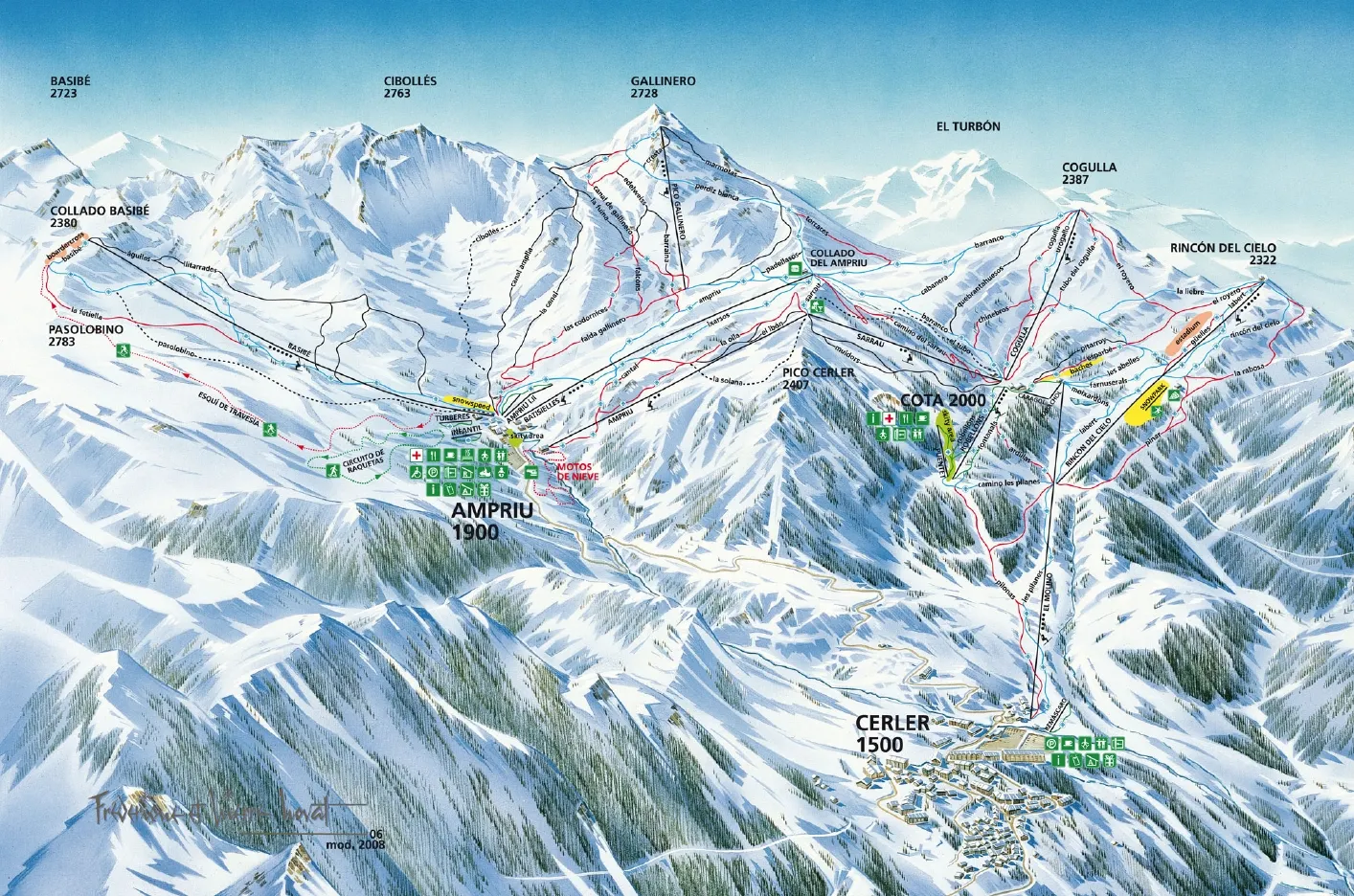 Cerler ski area map