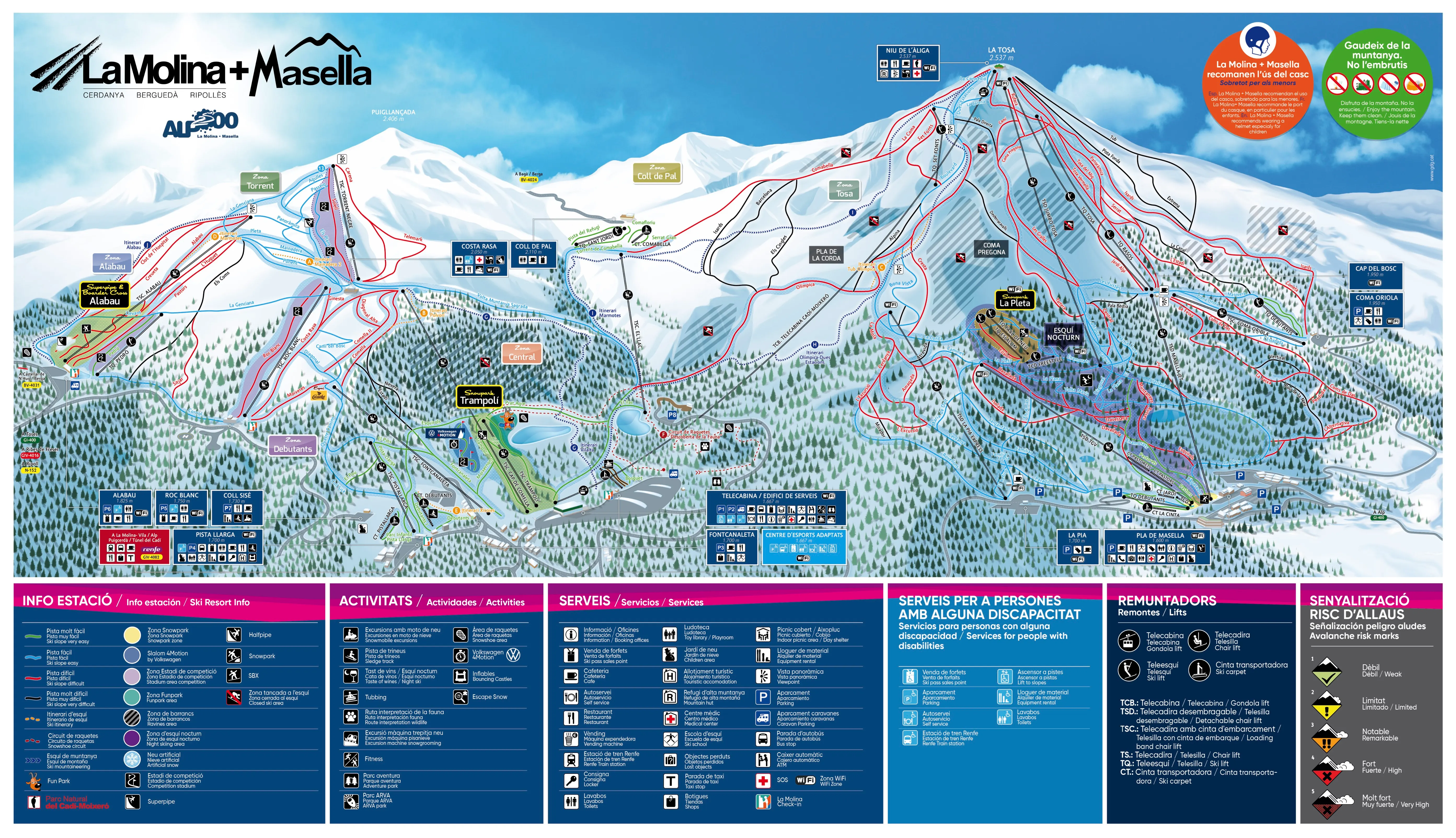 La Molina/Masella – Alp2500 ski area map