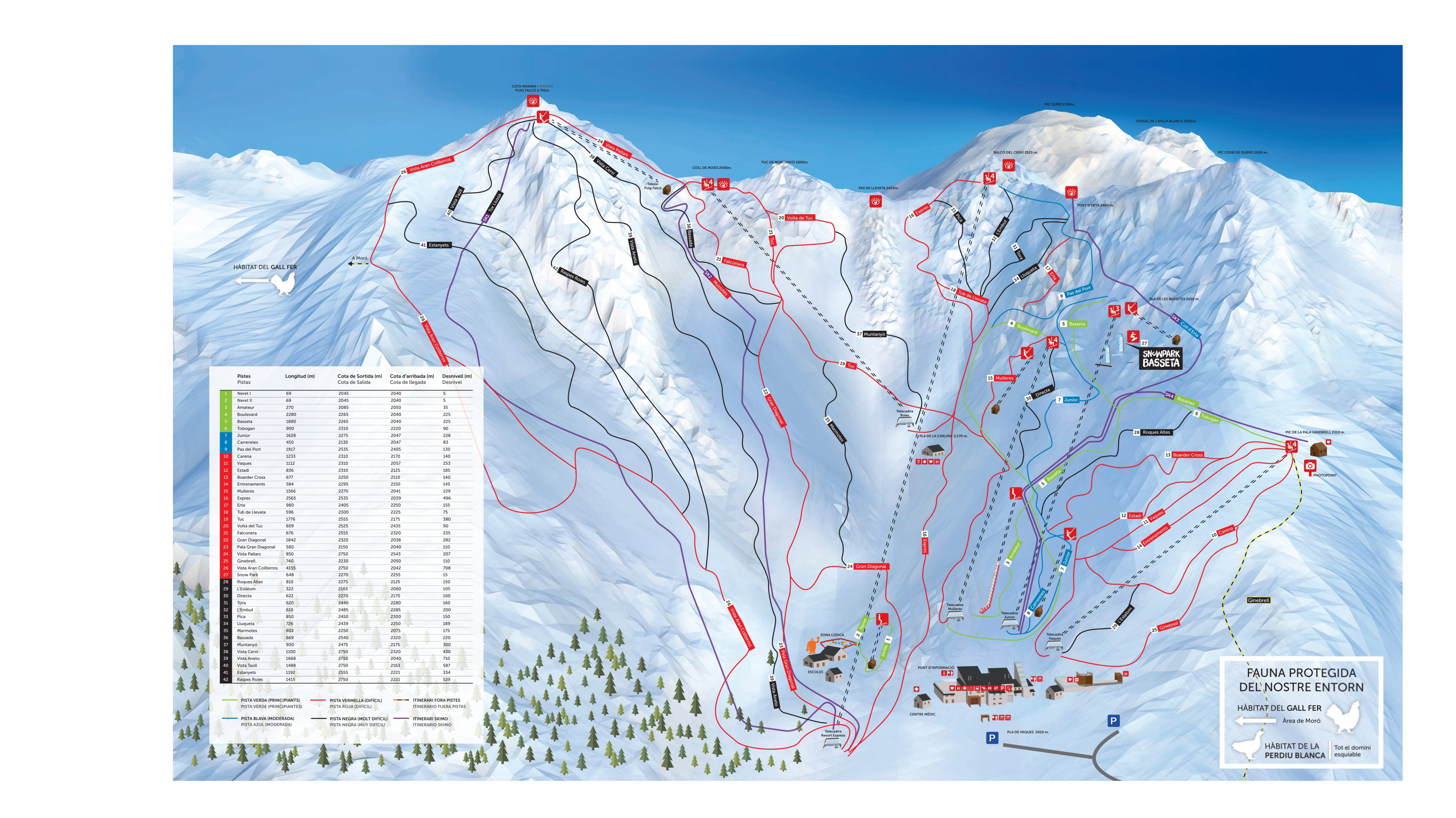 Boí Taüll ski area map