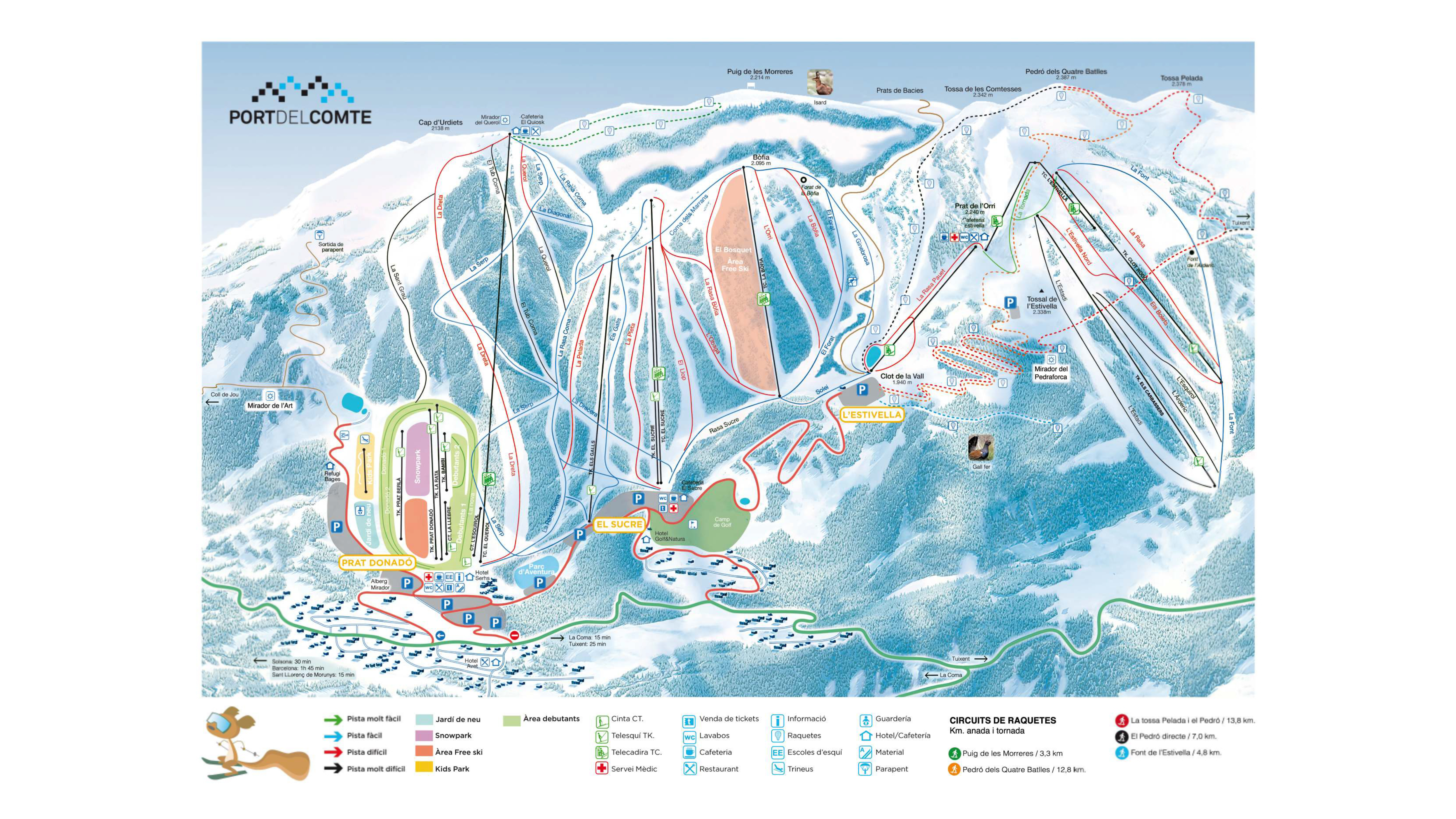 Port del Comte ski area map