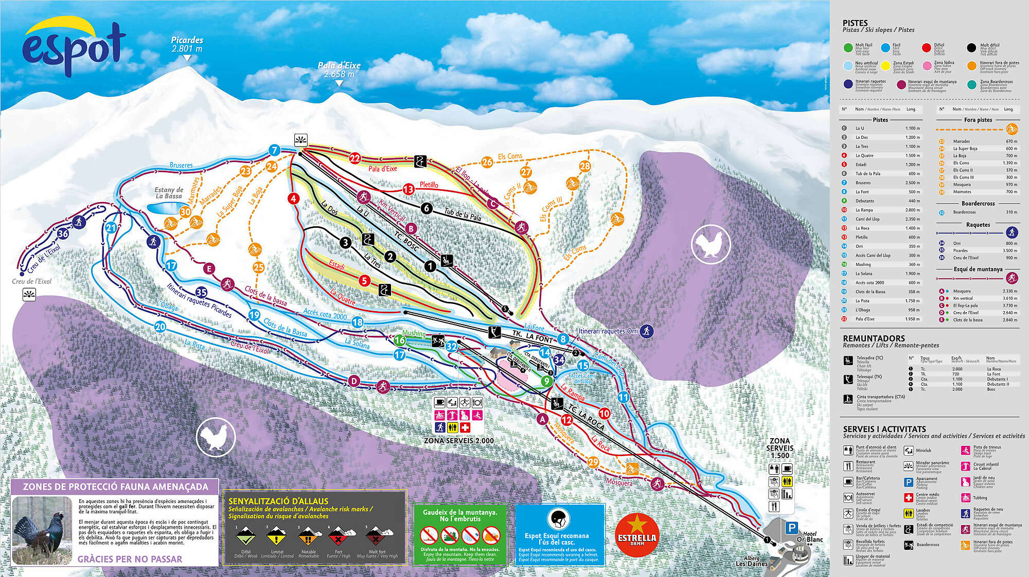Espot Esqui ski area map