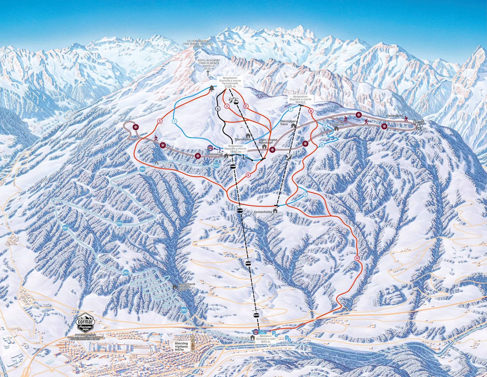 Rosskopf ski area map