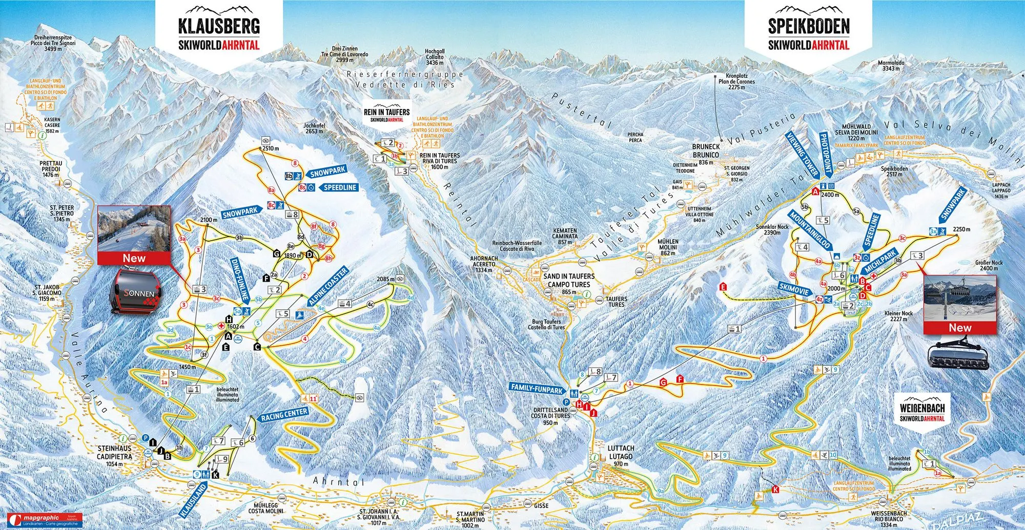 Skiworld Ahrntal ski area map